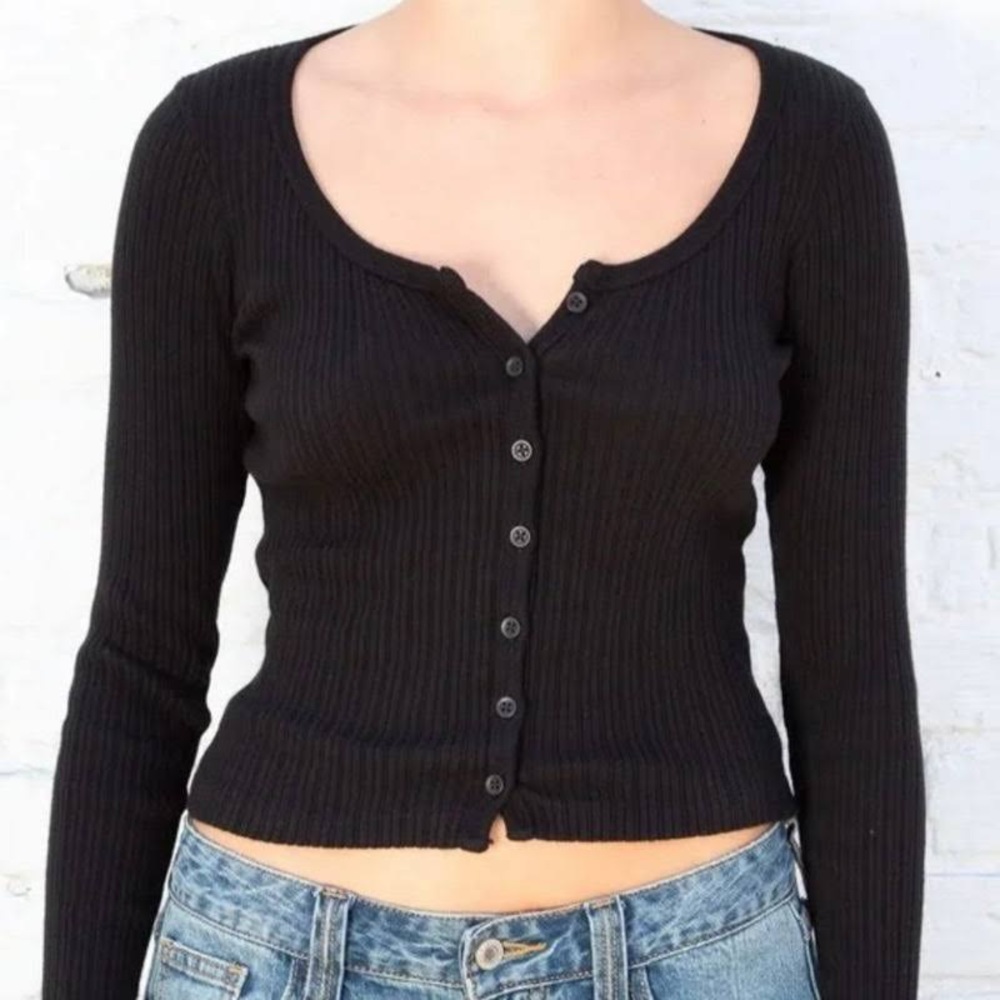 (NEW) Brandy Melville Black Zelly Top